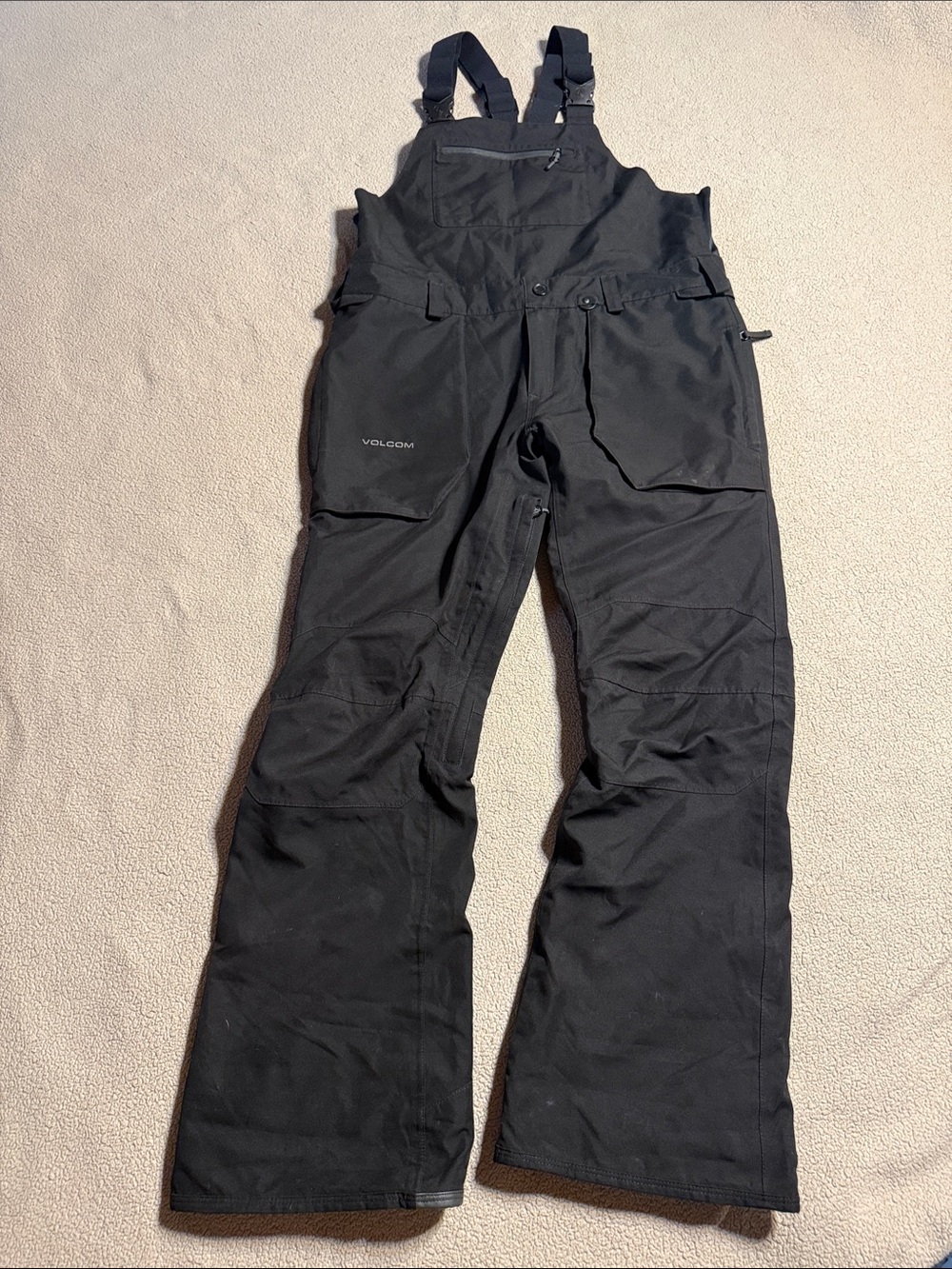 Men’s Volcom Roan Black Snow Bibs Medium